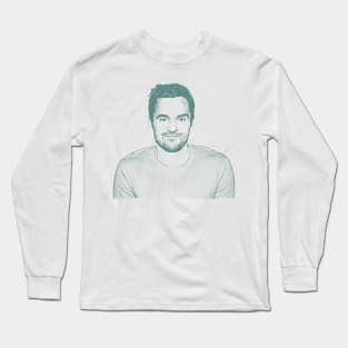 Nick Miller New Girl // 90s Aesthetic Design Long Sleeve T-Shirt